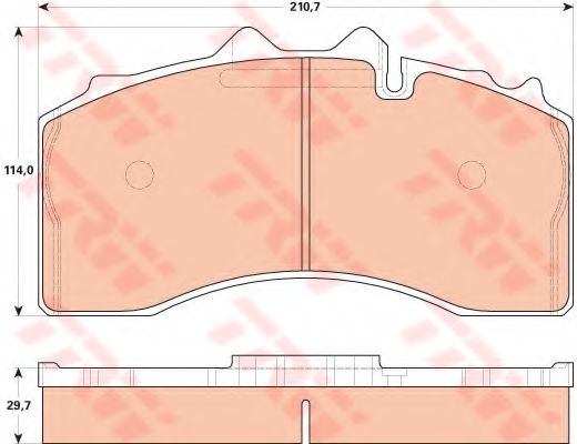 Комплект тормозных колодок, дисковый тормоз TRW 29228
