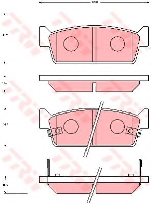 Комплект тормозных колодок, дисковый тормоз TRW GDB7031
