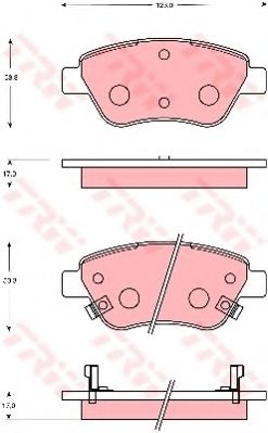 Комплект тормозных колодок, дисковый тормоз TRW GDB7683