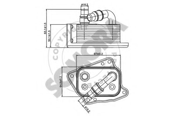 масляный радиатор, двигательное масло SOMORA 040765