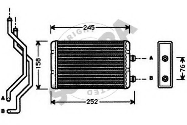 Теплообменник, отопление салона SOMORA 081350