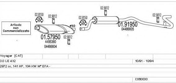 Система выпуска ОГ MTS C060030008908