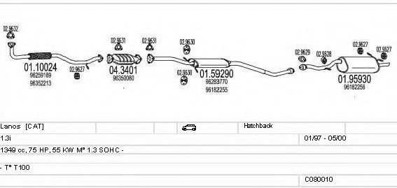 Система выпуска ОГ MTS C080010001322