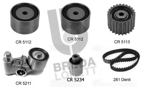 Комплект ремня ГРМ BREDA  LORETT KCD0184