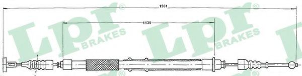 Трос, стояночная тормозная система LPR C0156B