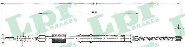 Трос, стояночная тормозная система LPR C0842B