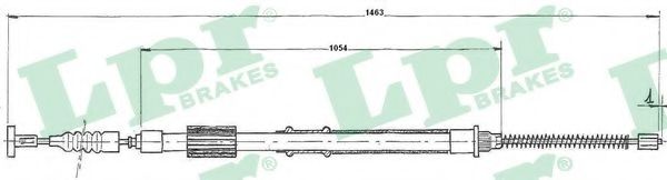 Трос, стояночная тормозная система LPR C0845B
