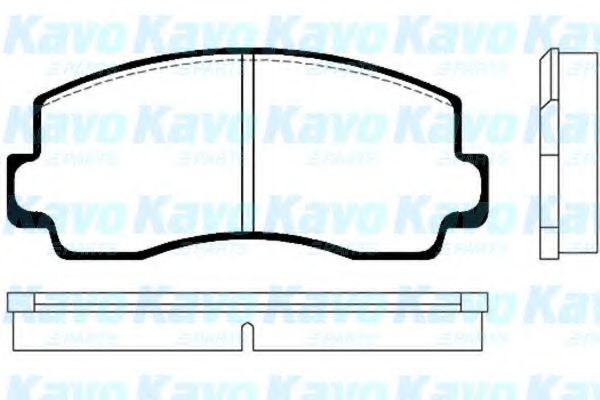 Комплект тормозных колодок, дисковый тормоз KAVO PARTS BP-5512