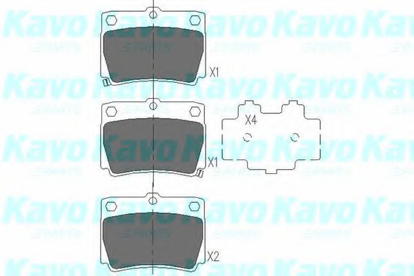 Комплект тормозных колодок, дисковый тормоз KAVO PARTS KBP-5512