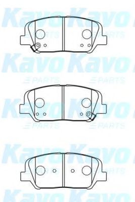 Комплект тормозных колодок, дисковый тормоз KAVO PARTS BP-3049