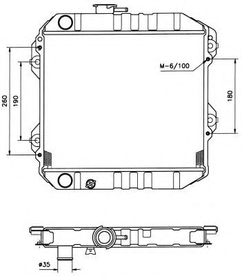 Радиатор, охлаждение двигателя NISSENS 64770