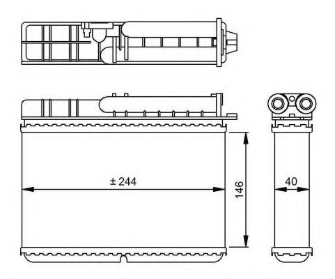 Теплообменник, отопление салона NRF 54307