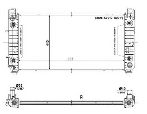 Радиатор, охлаждение двигателя NRF 56008