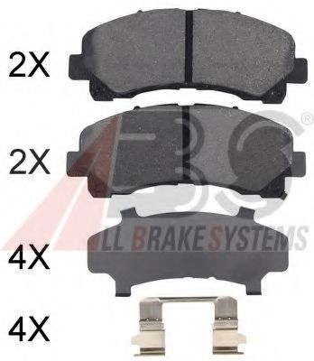 Комплект тормозных колодок, дисковый тормоз A.B.S. 37943 OE