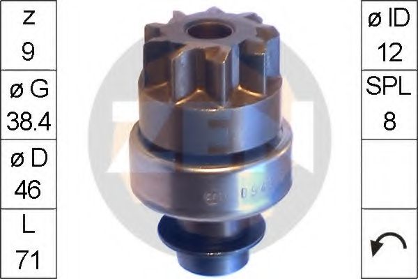 Привод с механизмом свободного хода, стартер ERA 0943