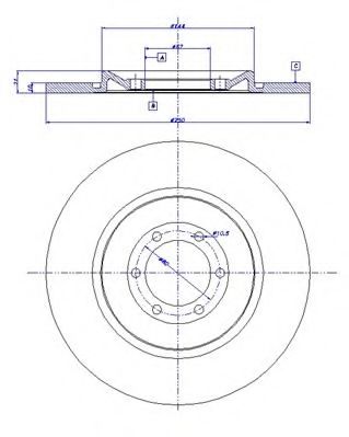 Тормозной диск CAR 12809