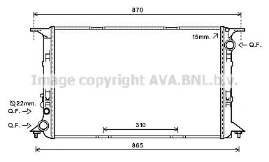 Радиатор, охлаждение двигателя AVA QUALITY COOLING AI2377