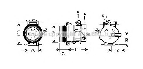 Компрессор, кондиционер AVA QUALITY COOLING AUK188