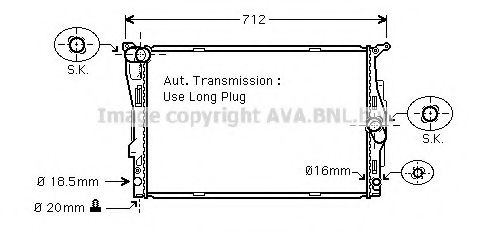 Радиатор, охлаждение двигателя AVA QUALITY COOLING BW2303