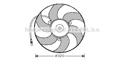 Вентилятор, охлаждение двигателя AVA QUALITY COOLING CN7519