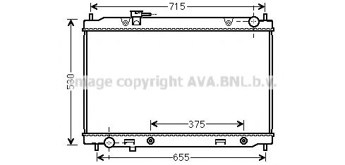 Радиатор, охлаждение двигателя AVA QUALITY COOLING DN2396