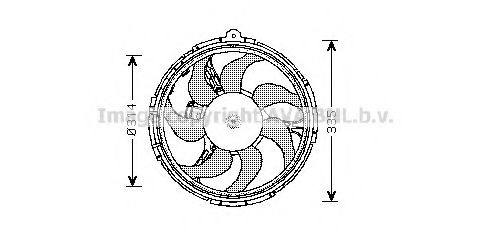 Вентилятор, охлаждение двигателя AVA QUALITY COOLING FT7539