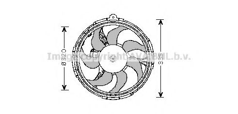 Вентилятор, охлаждение двигателя AVA QUALITY COOLING FT7540