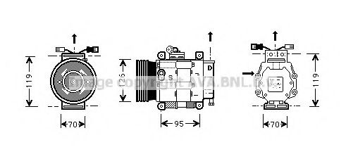 Компрессор, кондиционер AVA QUALITY COOLING FTK048