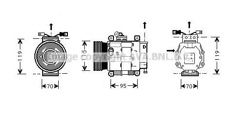 Компрессор, кондиционер AVA QUALITY COOLING FTK081