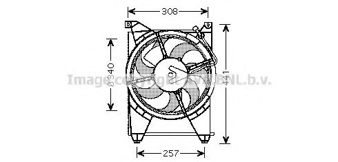 Вентилятор, охлаждение двигателя AVA QUALITY COOLING HY7514