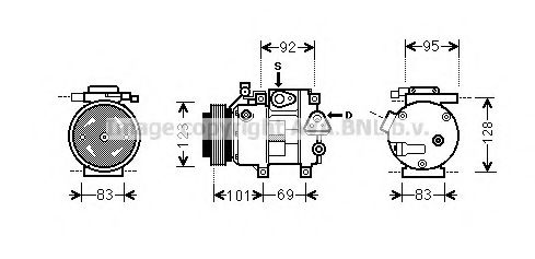 Компрессор, кондиционер AVA QUALITY COOLING HYK214