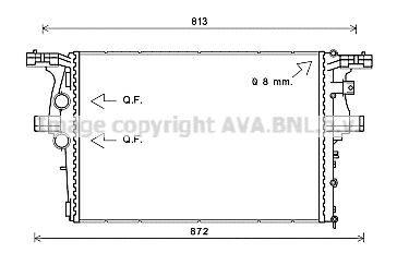 Радиатор, охлаждение двигателя AVA QUALITY COOLING IV2126