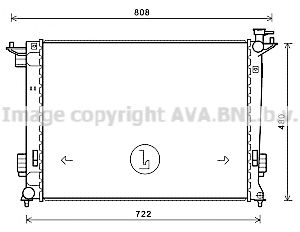 Радиатор, охлаждение двигателя AVA QUALITY COOLING KA2238