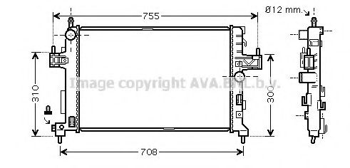 Радиатор, охлаждение двигателя AVA QUALITY COOLING OL2380