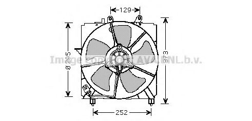 Вентилятор, охлаждение двигателя AVA QUALITY COOLING TO7517