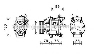 Компрессор, кондиционер AVA QUALITY COOLING TOK667