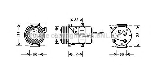 Компрессор, кондиционер AVA QUALITY COOLING VOK054