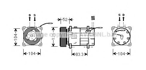 Компрессор, кондиционер AVA QUALITY COOLING VOK122