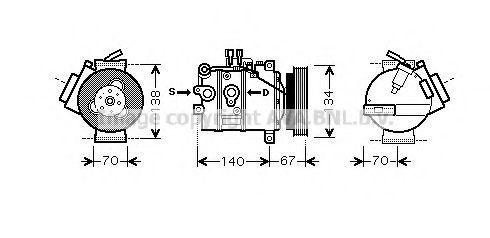 Компрессор, кондиционер AVA QUALITY COOLING VOK142