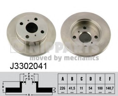 Тормозной диск NIPPARTS J3302041