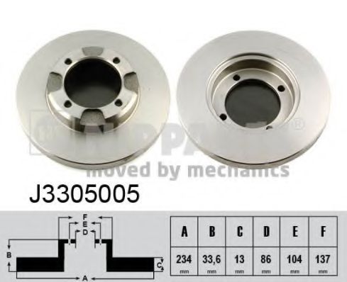 Тормозной диск NIPPARTS J3305005