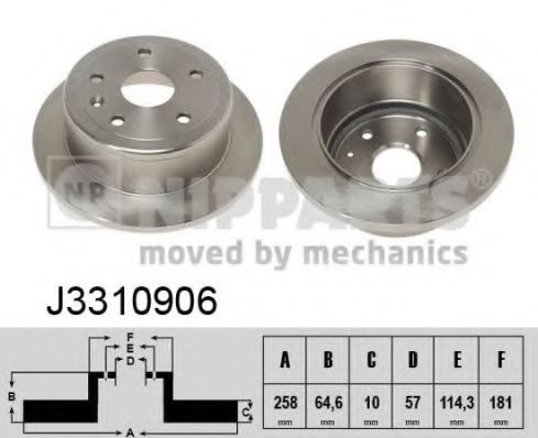 Тормозной диск NIPPARTS J3310906