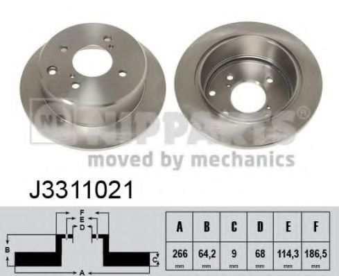 Тормозной диск NIPPARTS J3311021