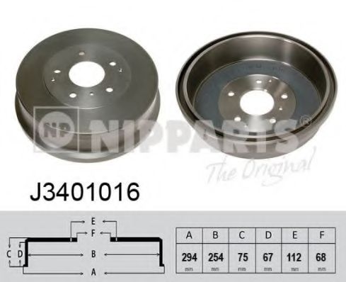 Тормозной барабан NIPPARTS J3401016