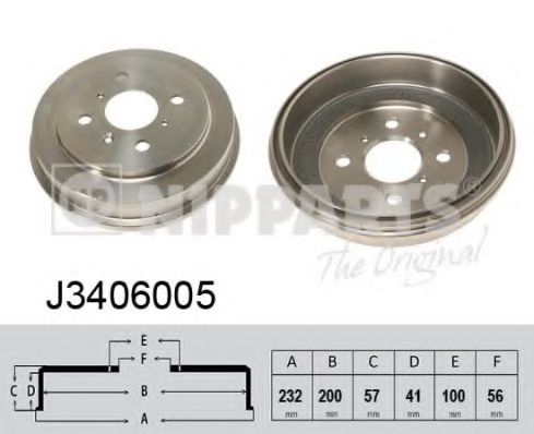 Тормозной барабан NIPPARTS J3406005