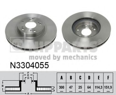 Тормозной диск NIPPARTS N3304055