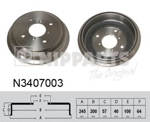 Тормозной барабан NIPPARTS N3407003