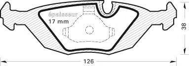 Комплект тормозных колодок, дисковый тормоз MGA 196