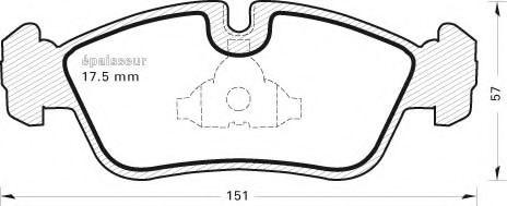 Комплект тормозных колодок, дисковый тормоз MGA 283