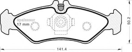 Комплект тормозных колодок, дисковый тормоз MGA 411